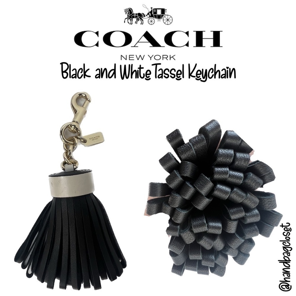 COACH LEATHER TASSEL BAG CHARM (F58505)
GOLD/BLACK KEY CHAIN KEYCHAIN